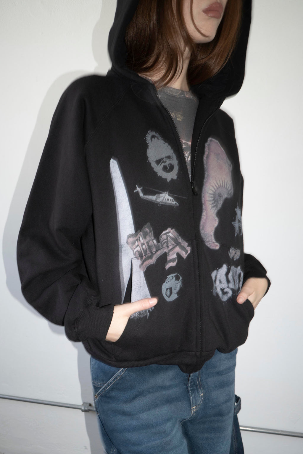 Campera Hoodie País Negro