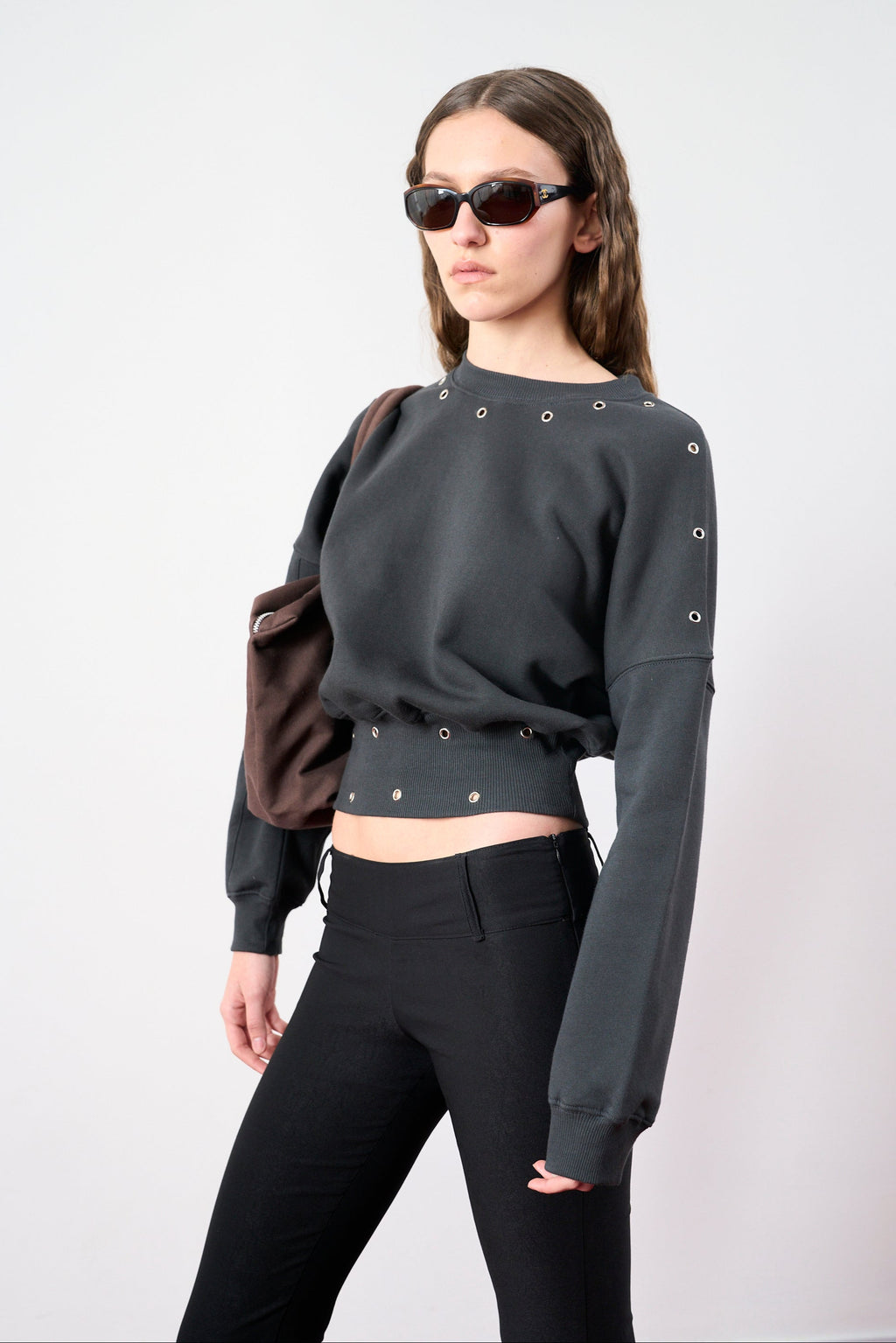 Buzo Crop Bling Bling Ash