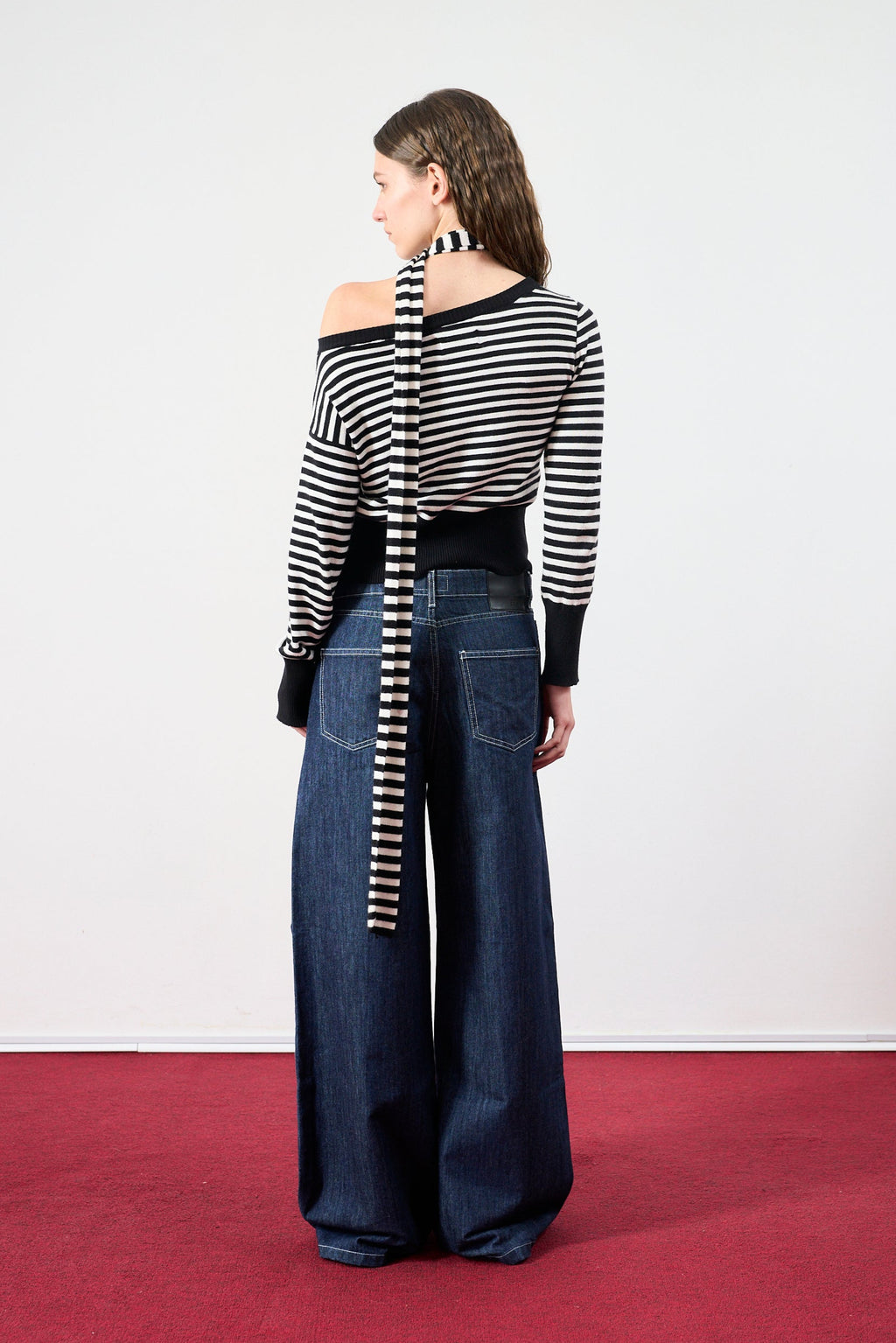 Skinny Scarf Tejida Blanco