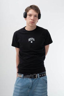 Remera fit star negro
