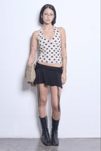 Mini Falda Frunces Negro