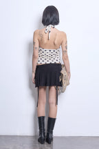 Mini Falda Frunces Negro