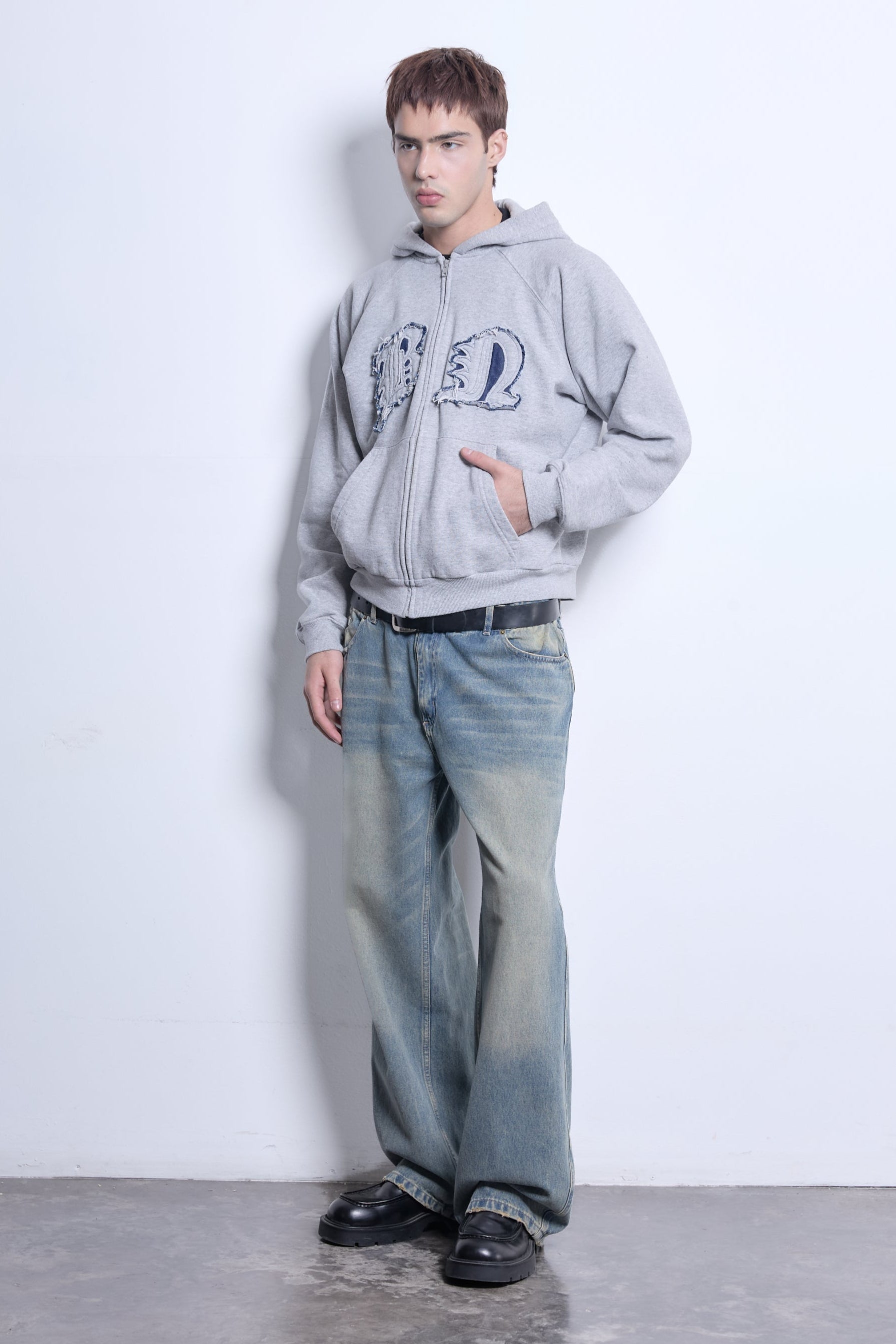 Campera Hoodie B.N. Gris