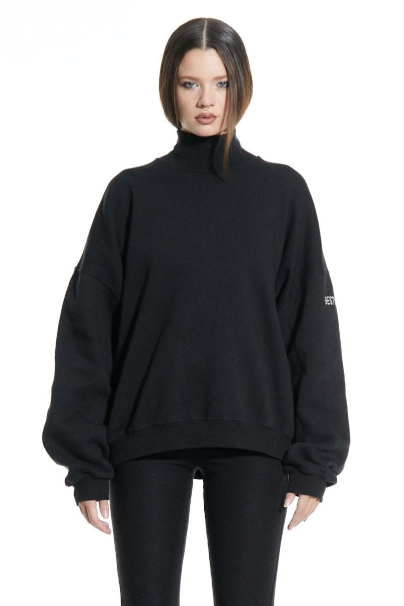 Buzo Polera Over Negro