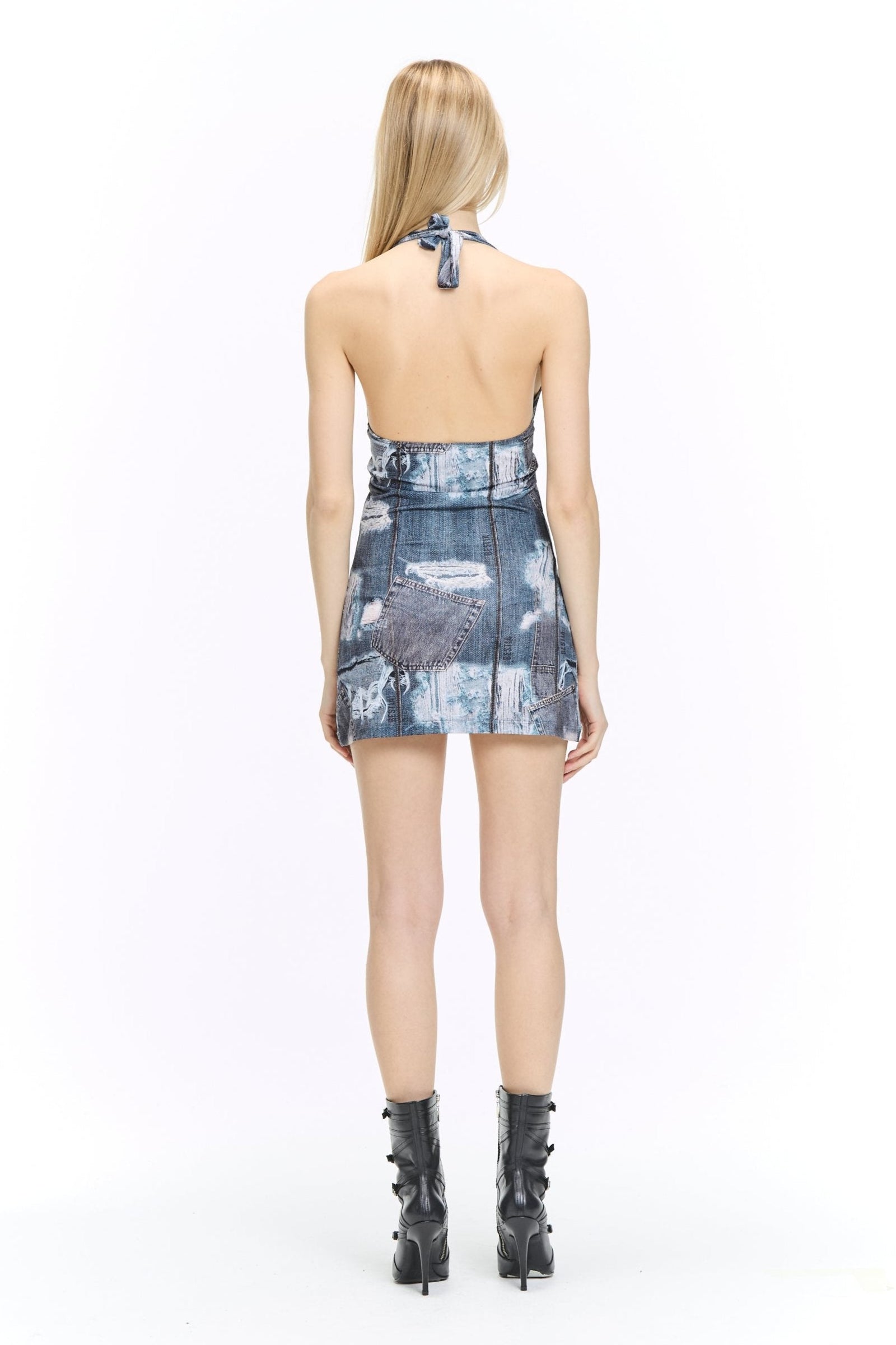 Vestido Mini Halter Jean