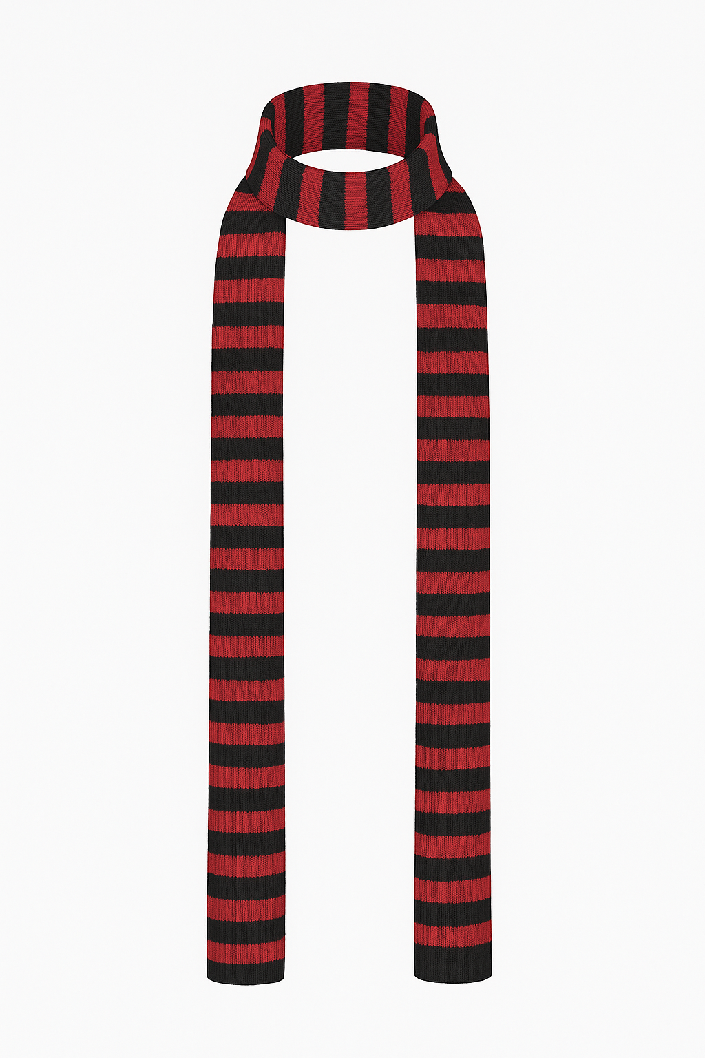 Skinny Scarf Tejida Rojo