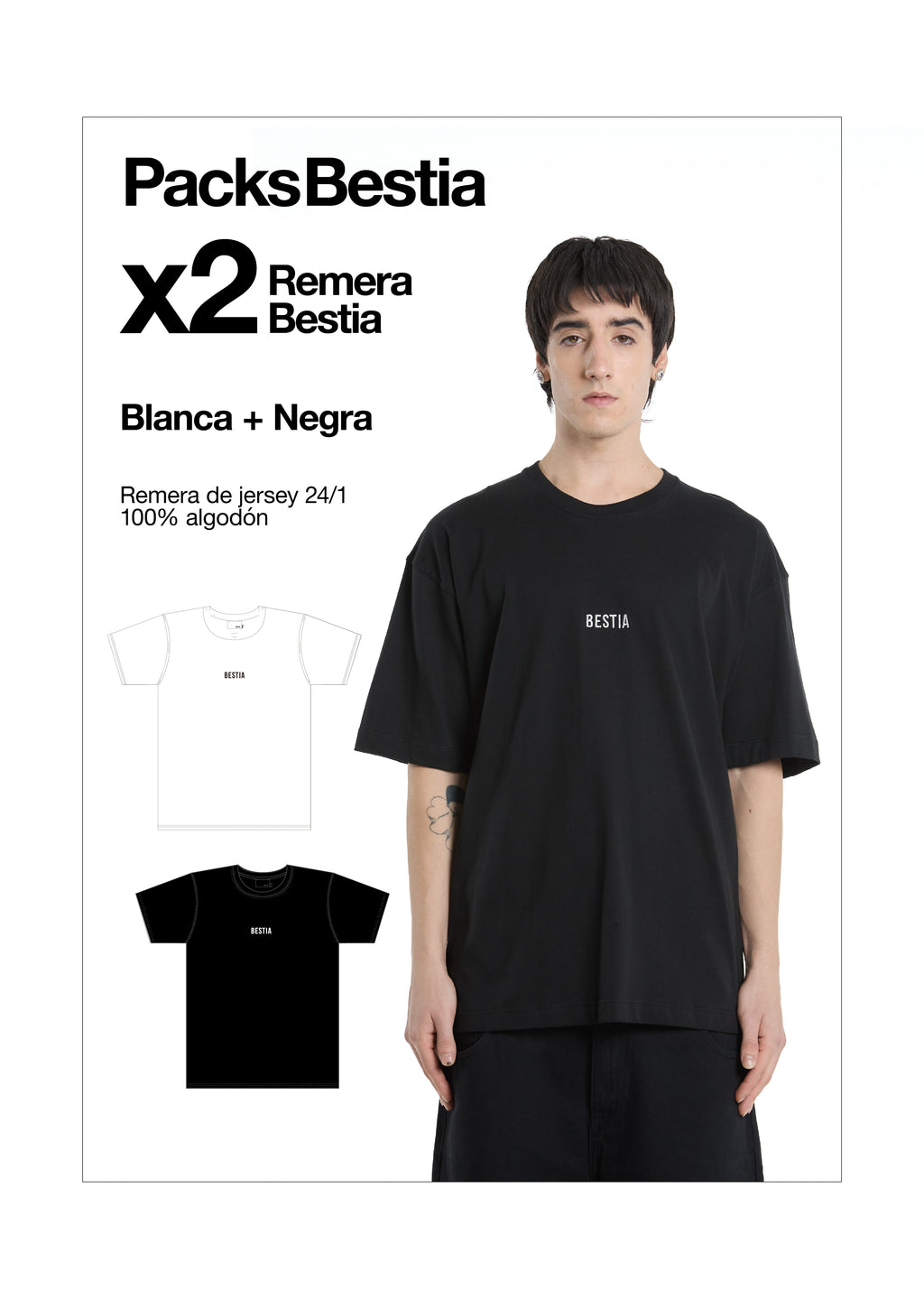Pack Remera Bestia
