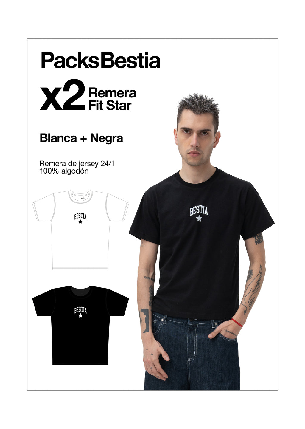 Pack Remera Fit Star
