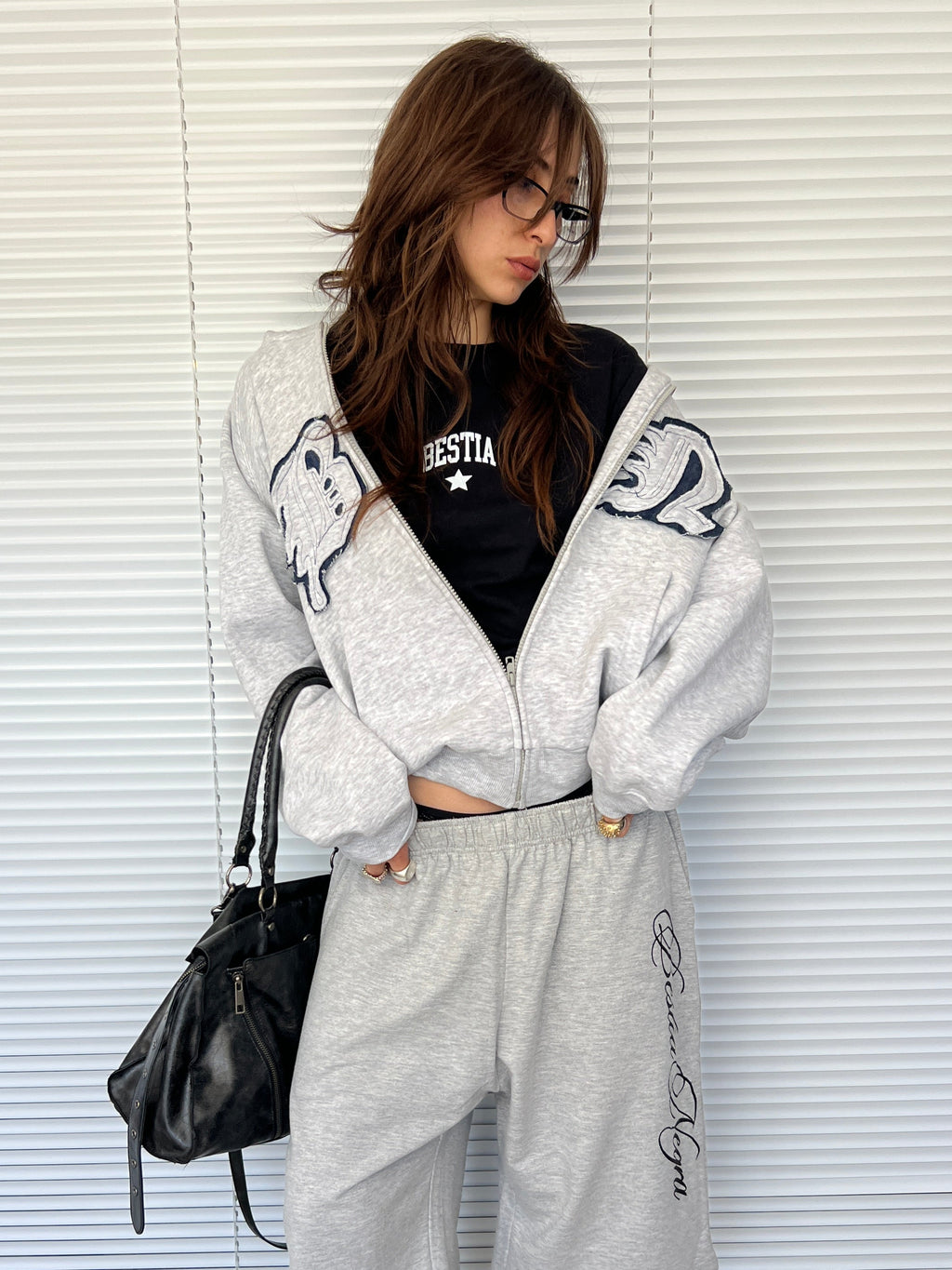 Campera Hoodie B.N. Gris