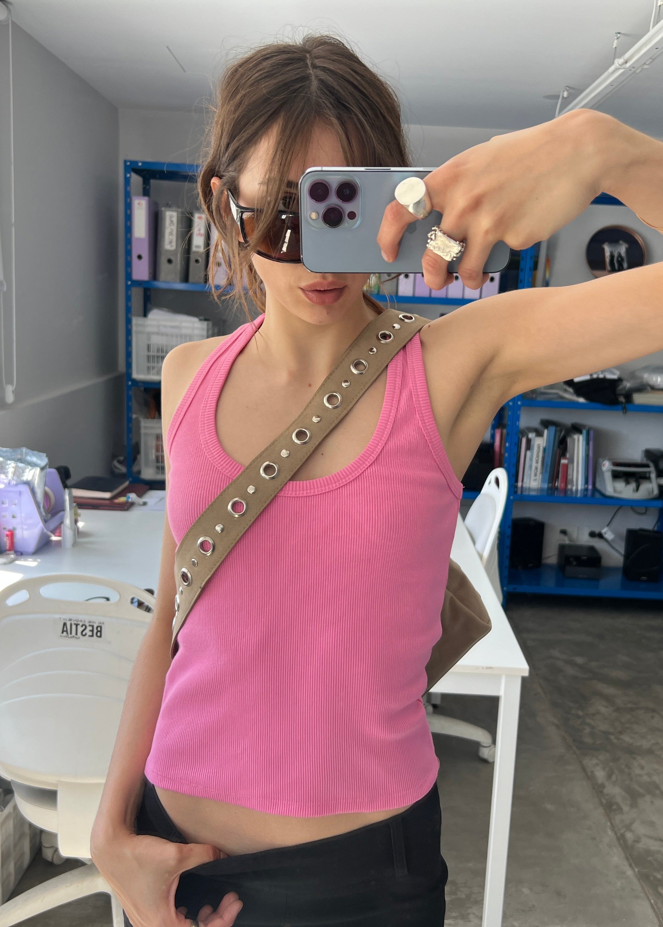 Musculosa Bicolor Rosa