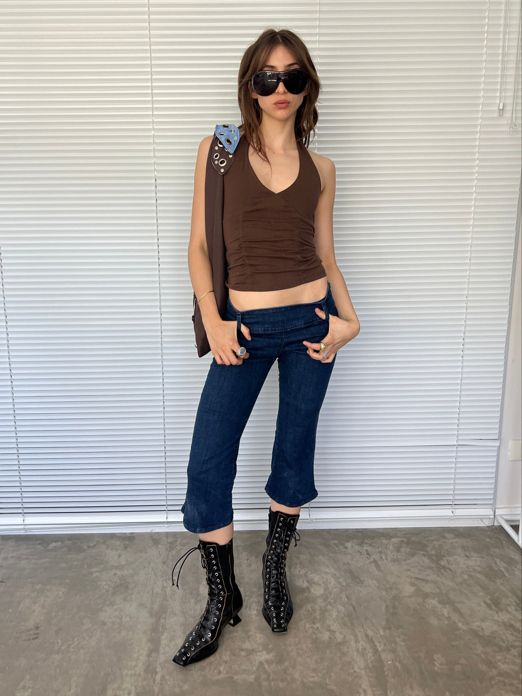 Capri Denim Raw Azul