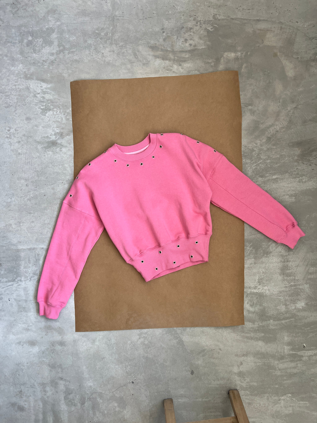 Buzo Crop Bling Bling Rosa