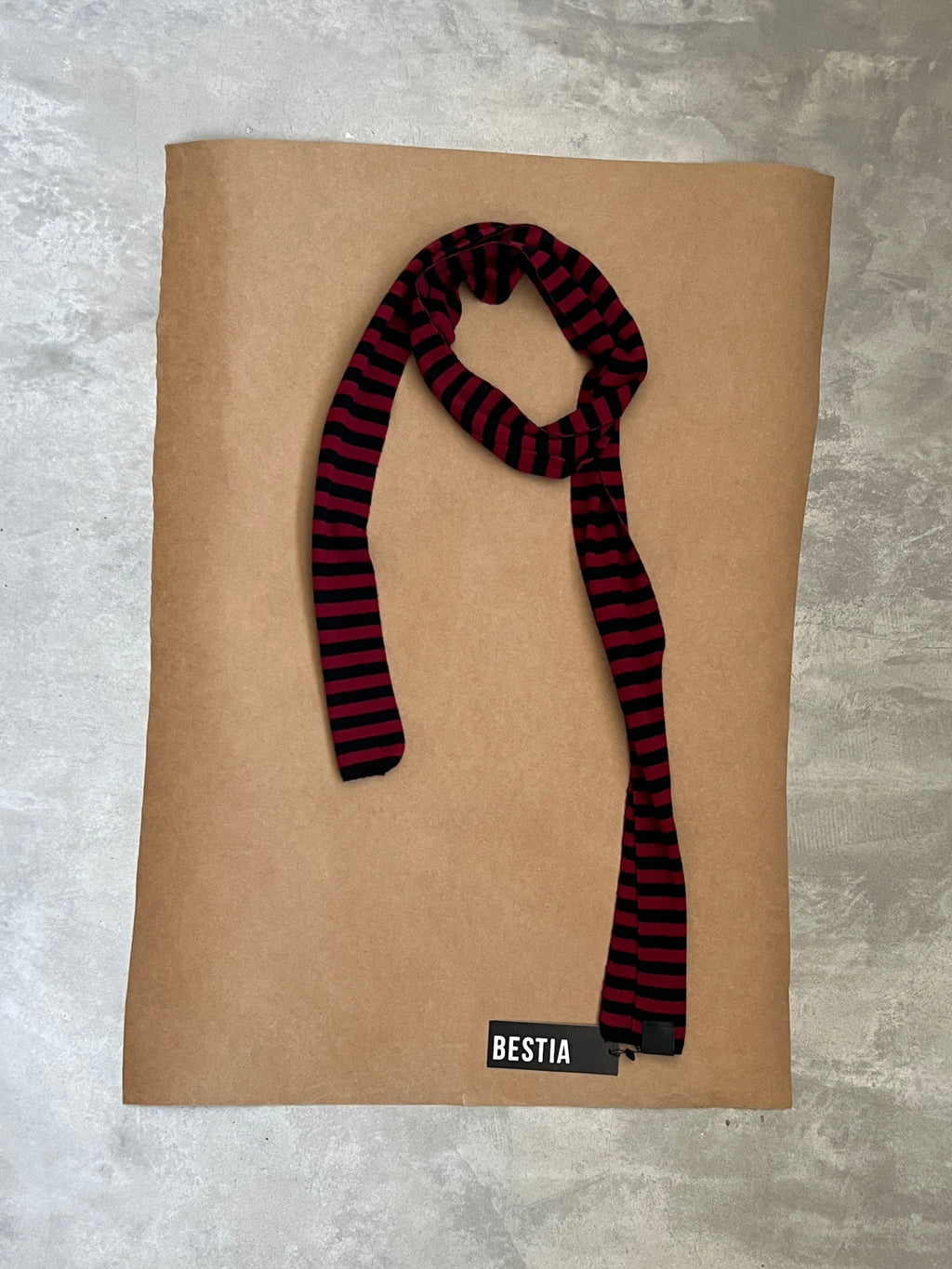 Skinny Scarf Tejida Rojo