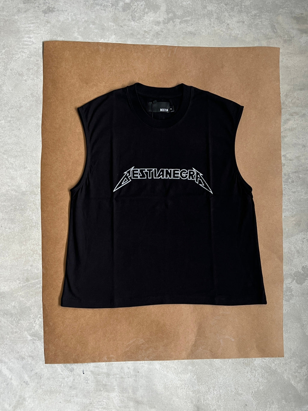 Musculosa Crop Bestianegra Negro - F