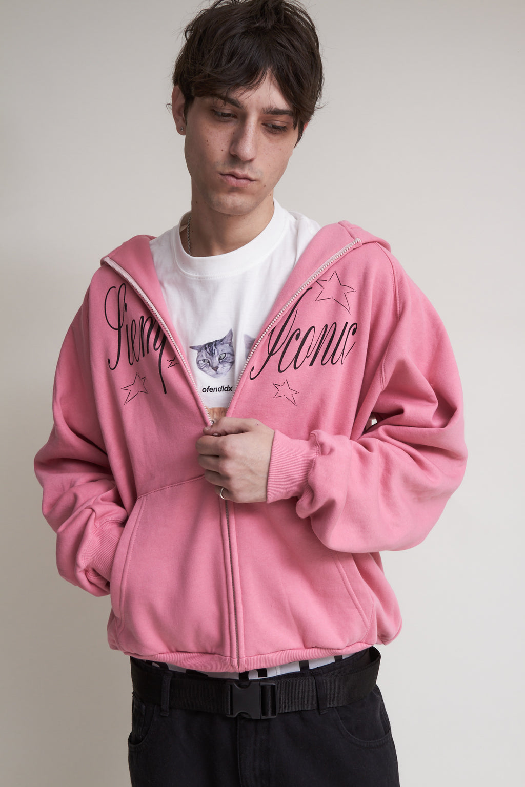 Campera Hoodie Siempre Iconic Rosa