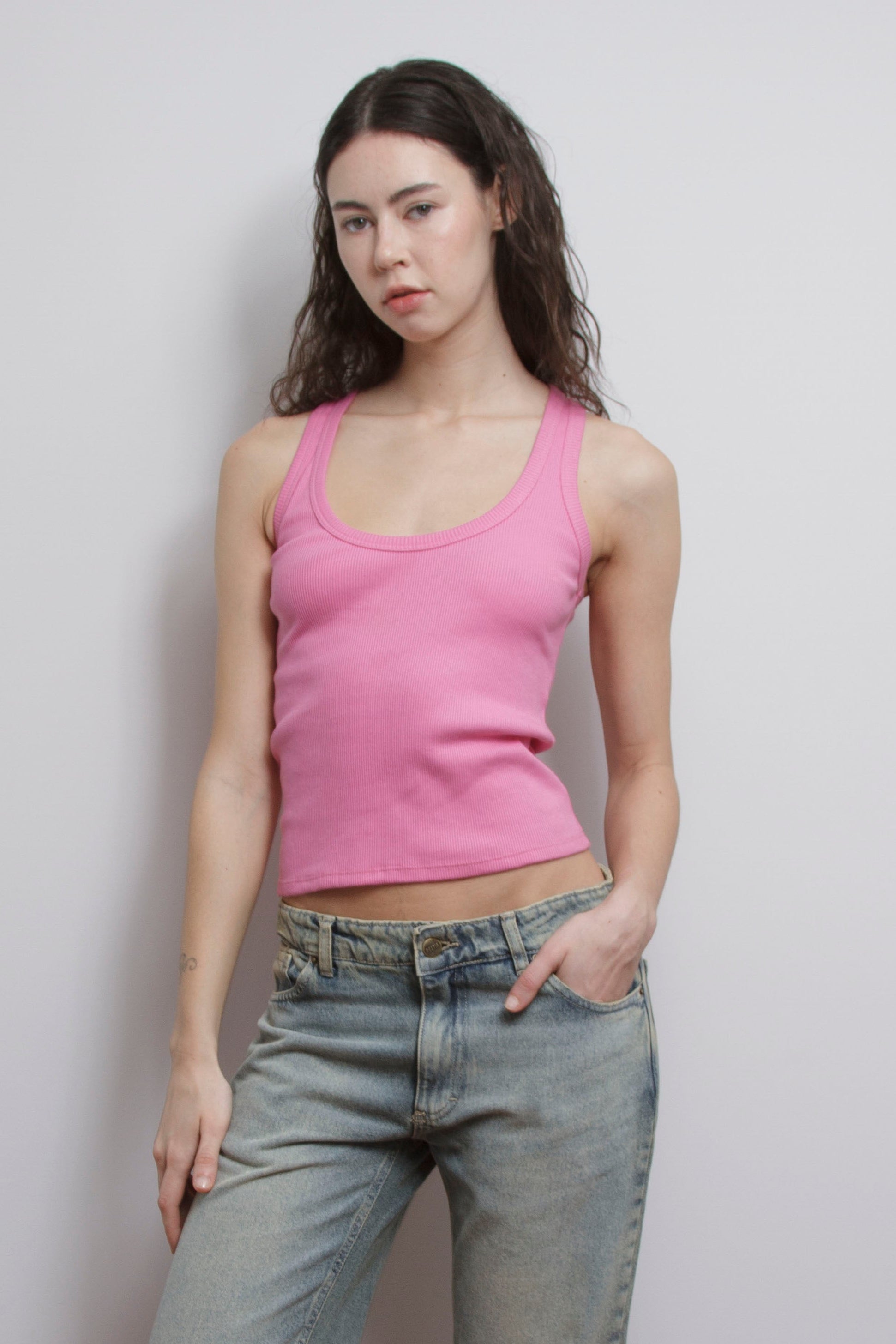 Musculosa Bicolor Rosa