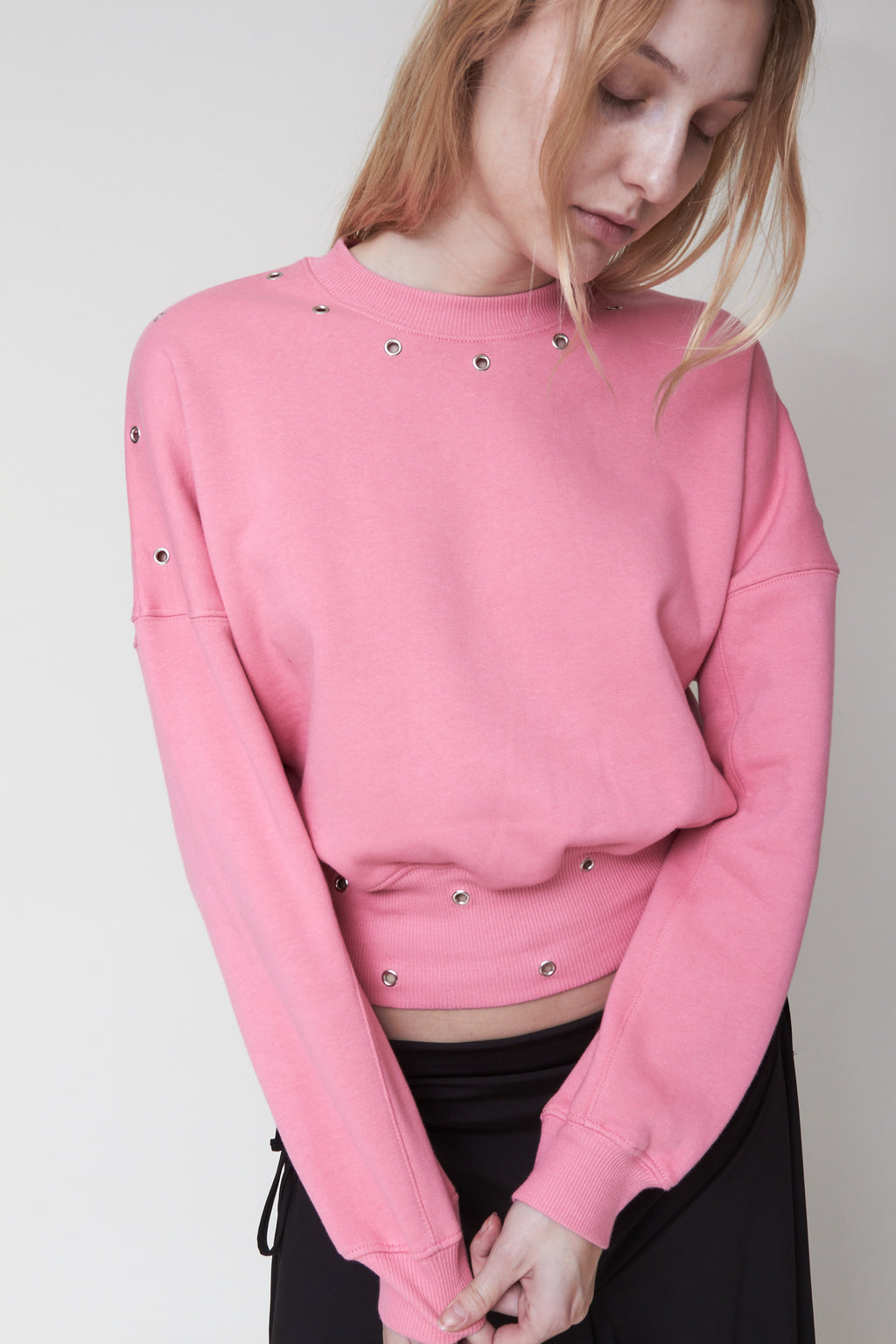 Buzo Crop Bling Bling Rosa