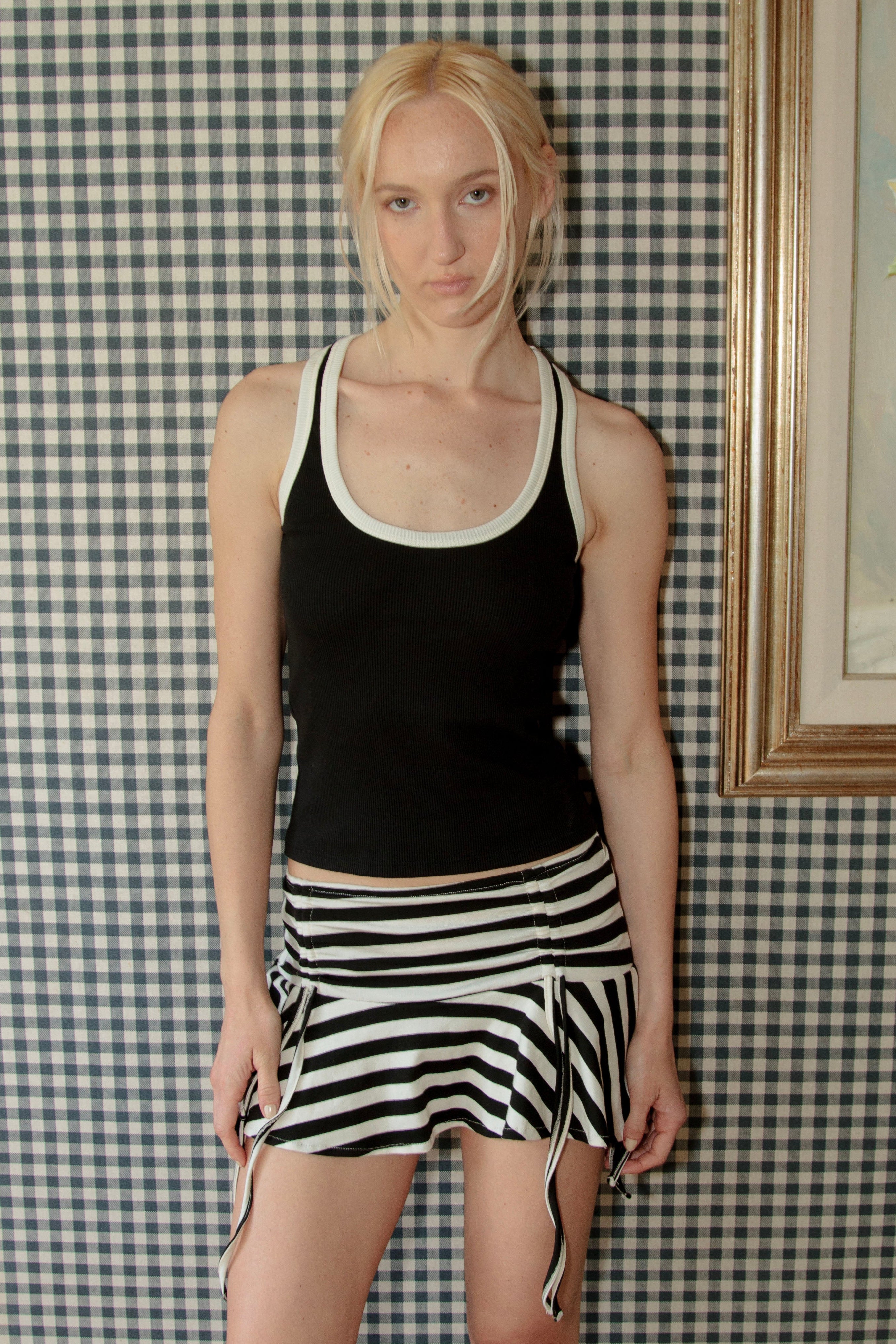 Musculosa Bicolor Negro