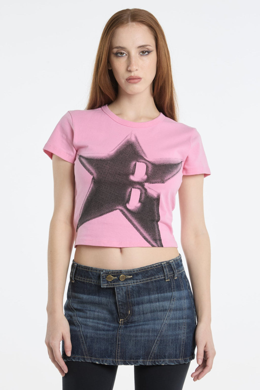 Remerita baby rosa con estampa estrella