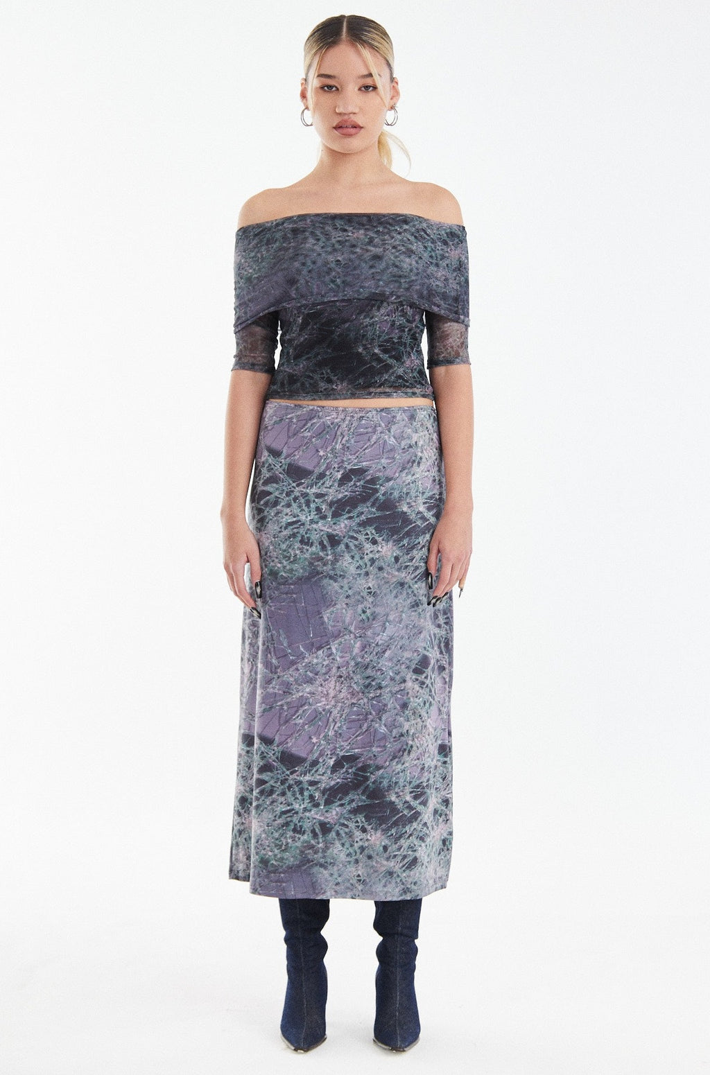 Falda Midi Vidrios