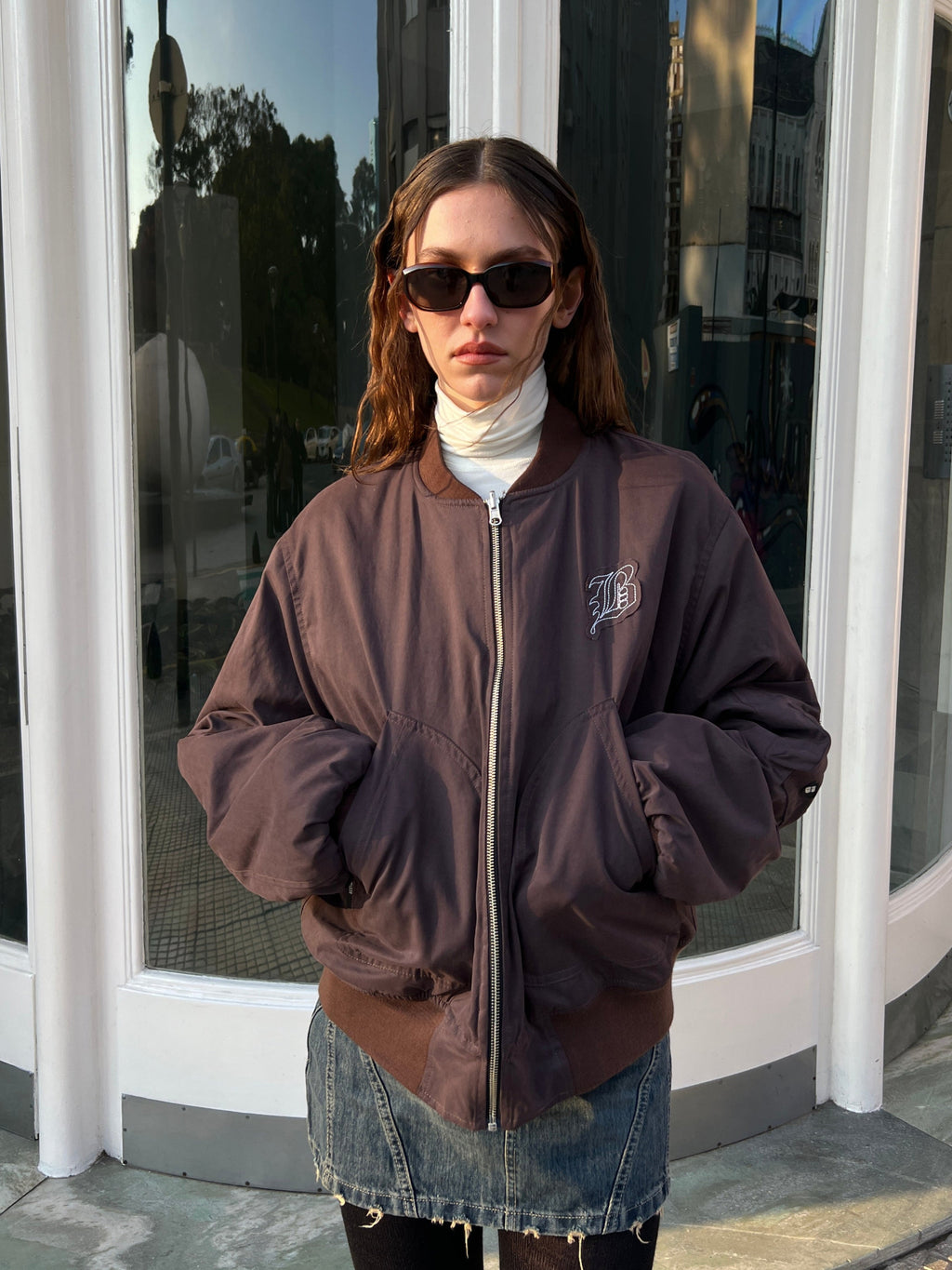 campera bomber marron unisex