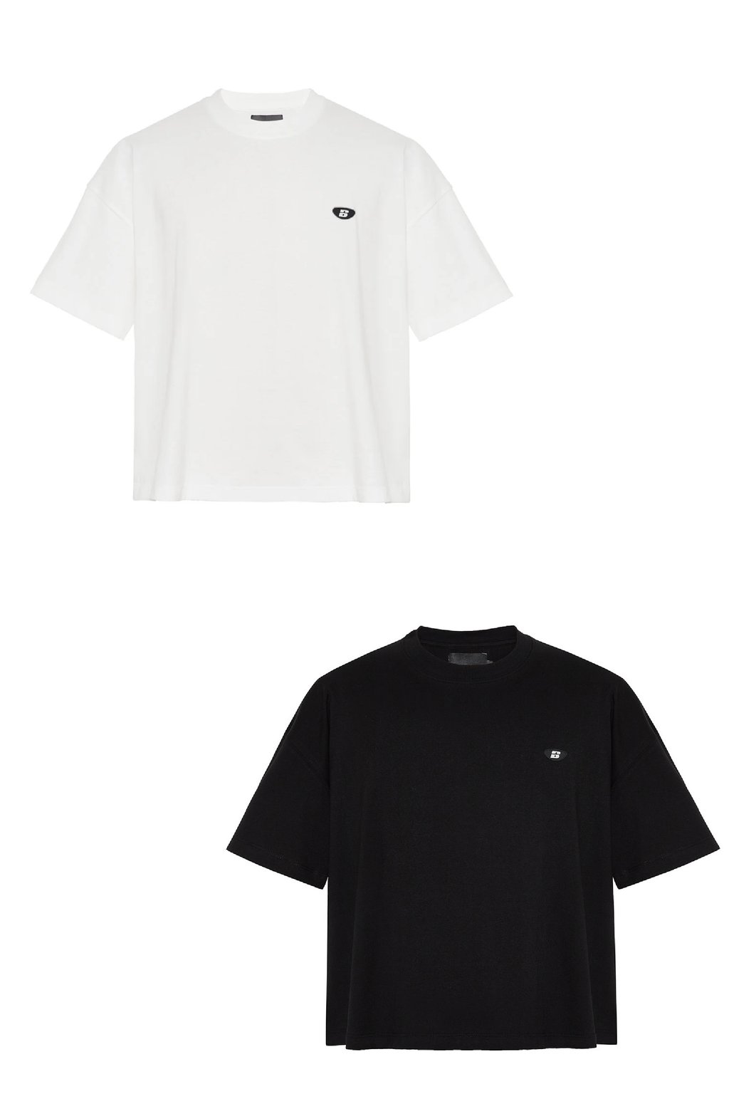 Combo Remera Boxy Crudo y Negro