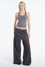 jean baggy marron/magenta unisex