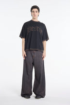 jean baggy marron/magenta unisex