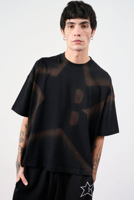 Remera Boxy Star Negro