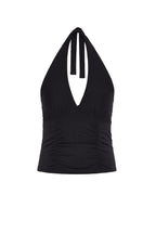 top halter mujer negro